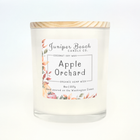 Apple Orchard 8 oz candle in a white glass jar with a natural pine lid