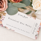 Apple Orchard botanical wax melts box styled with soft florals and eucalyptus on neutral linen