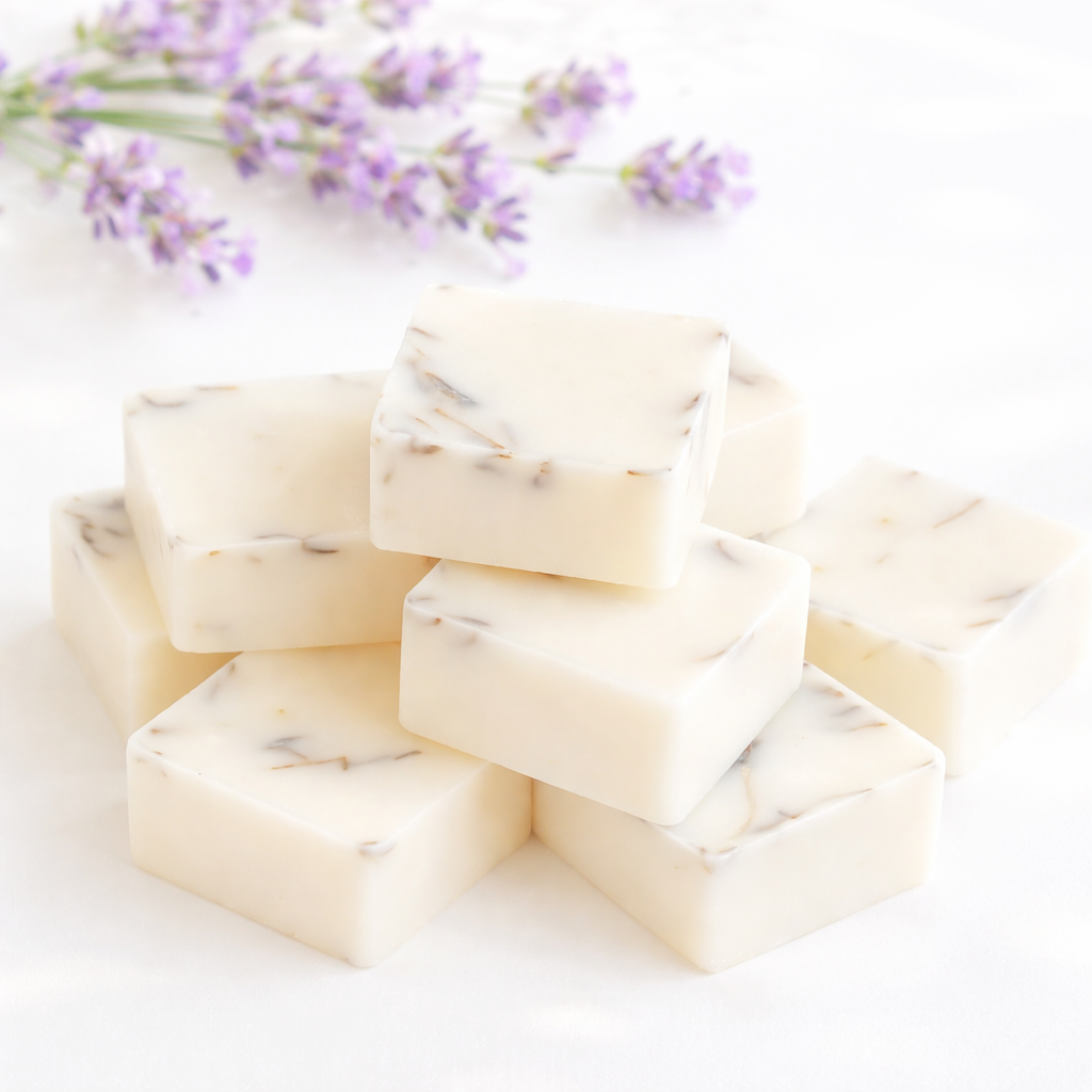 Lavender Driftwood coconut soy wax melts with botanical lavender and herbs — Juniper Beach Candle Co.