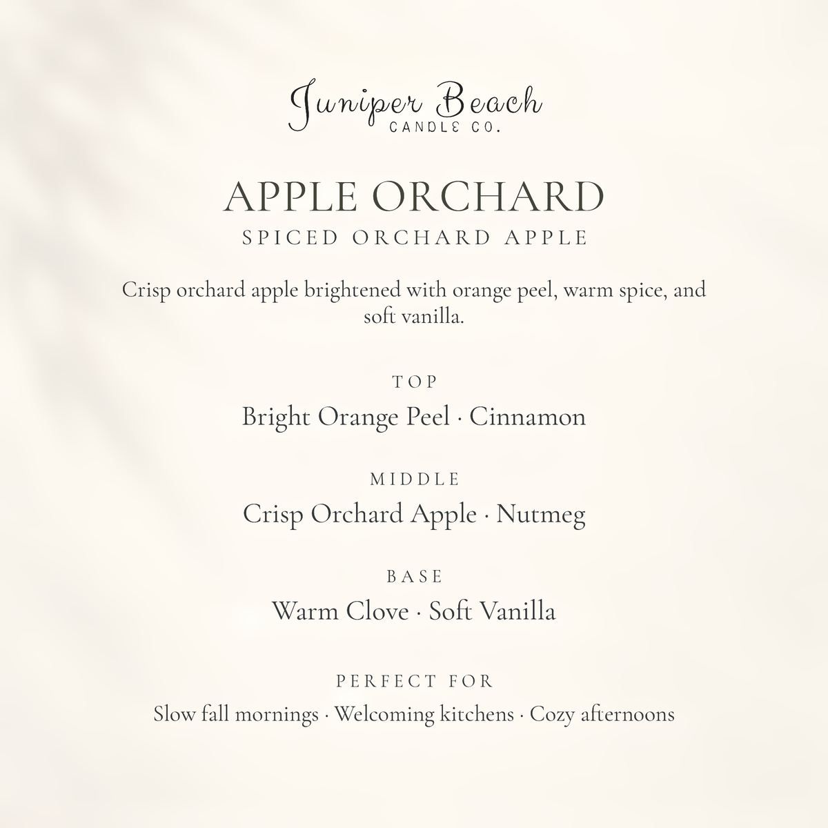 google-only | Apple Orchard candle scent profile