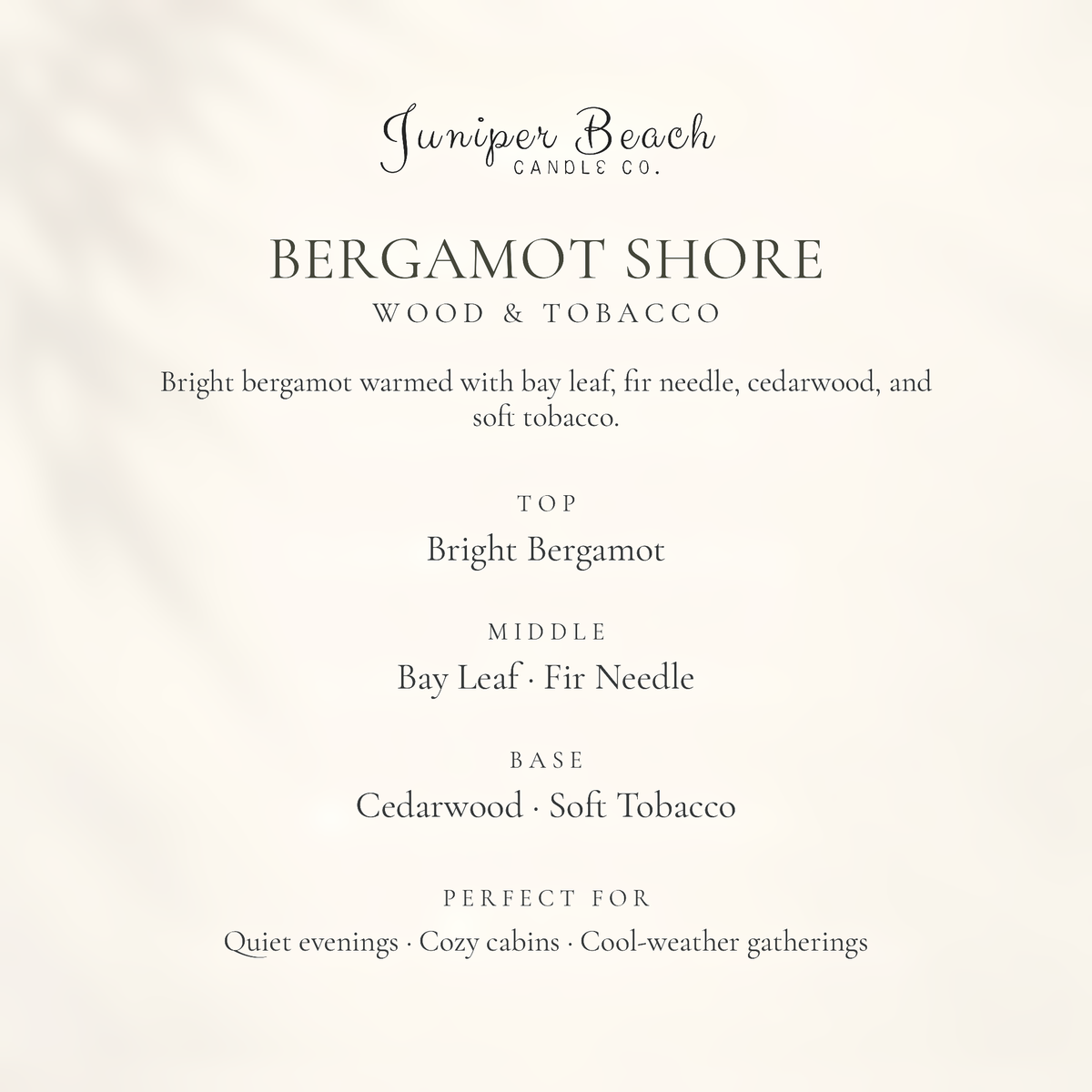 google-only | Bergamot Shore candle scent profile