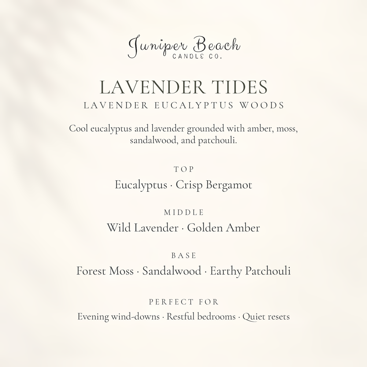 google-only | Lavender Tides candle scent profile