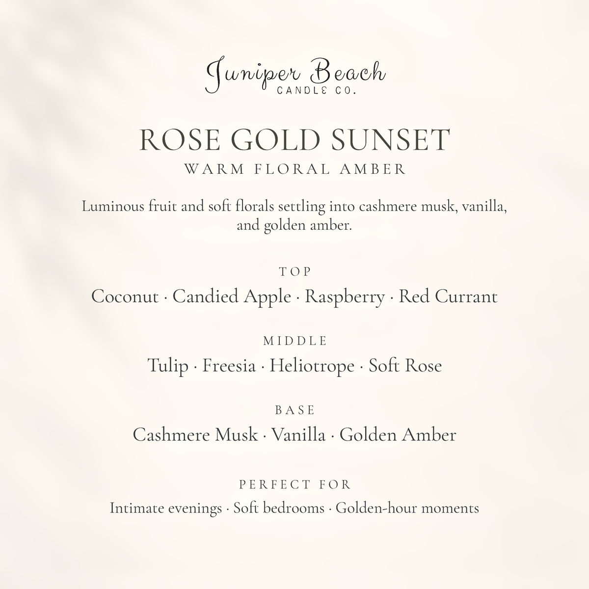 google-only | Rose Gold Sunset candle scent profile